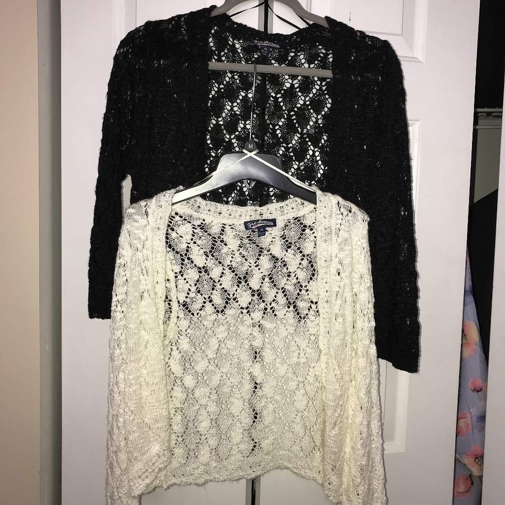 NWOT Bundle of 2 Lace Knit Cardigans